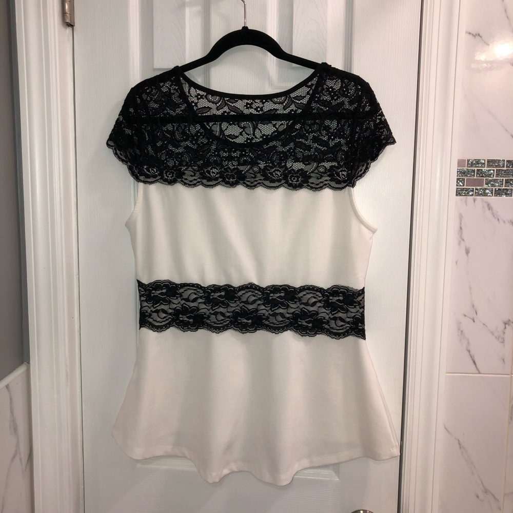 Lace and knit blouse - Picture 2 of 4